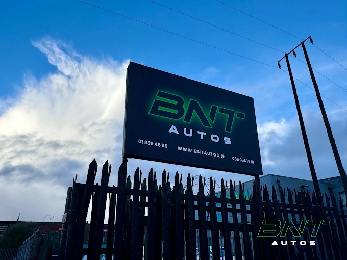 BNT Autos signage at the entrance on Grange Road, Baldoyle Industrial Estate