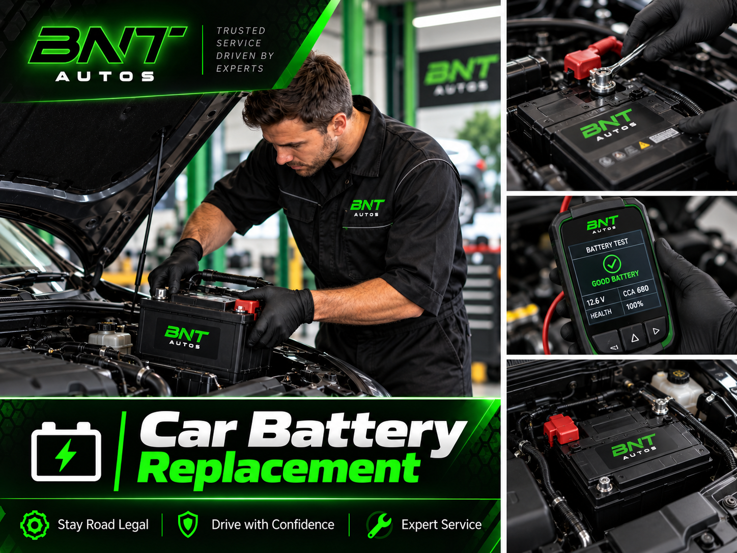 Car battery testing and replacement at BNT Autos, Baldoyle, Dublin 13