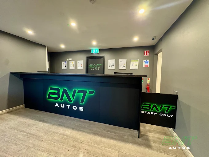Reception desk at BNT Autos in Baldoyle